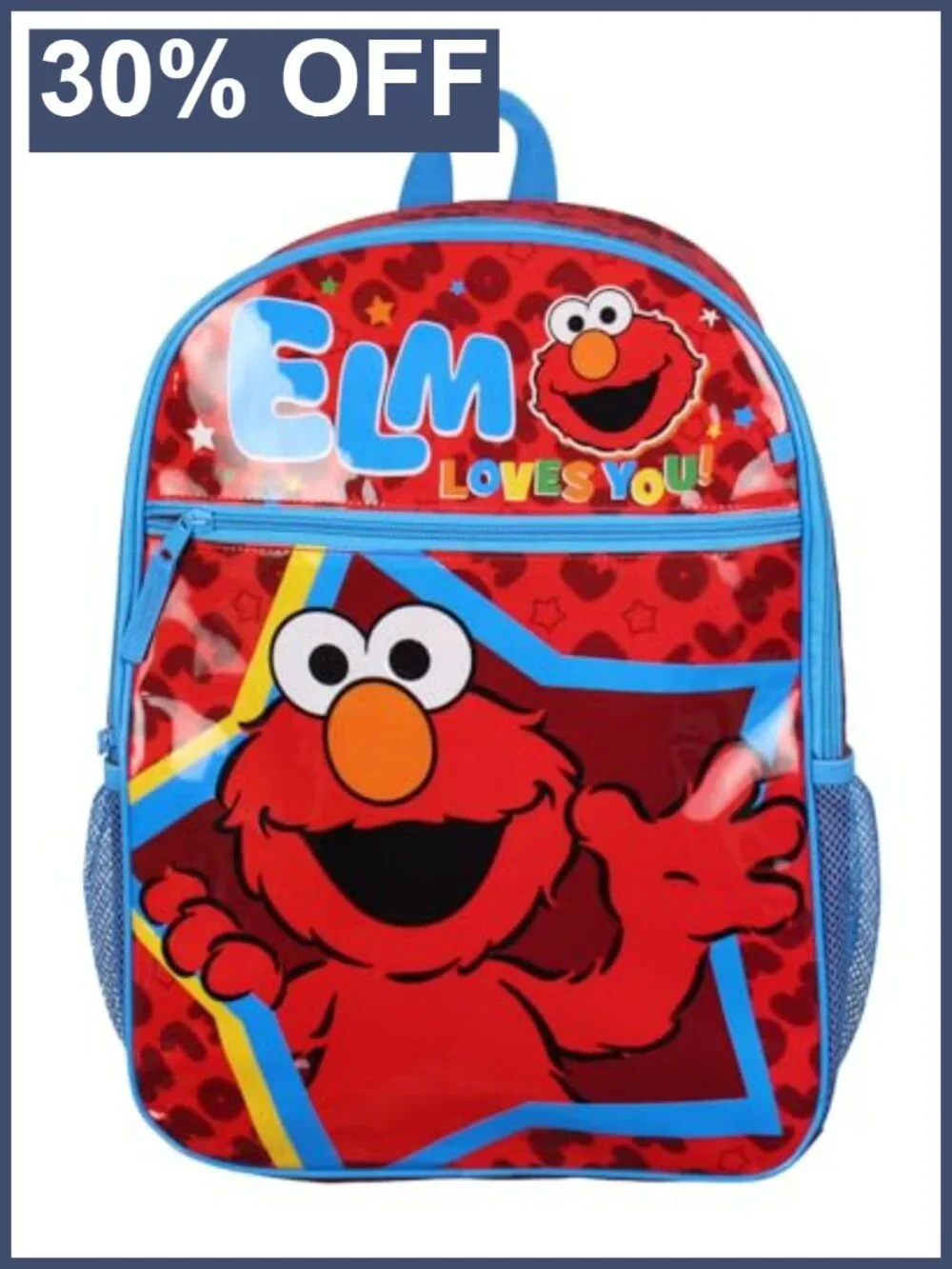 Sesame Street Elmo Backpack Kids Bookbag with Pockets 16